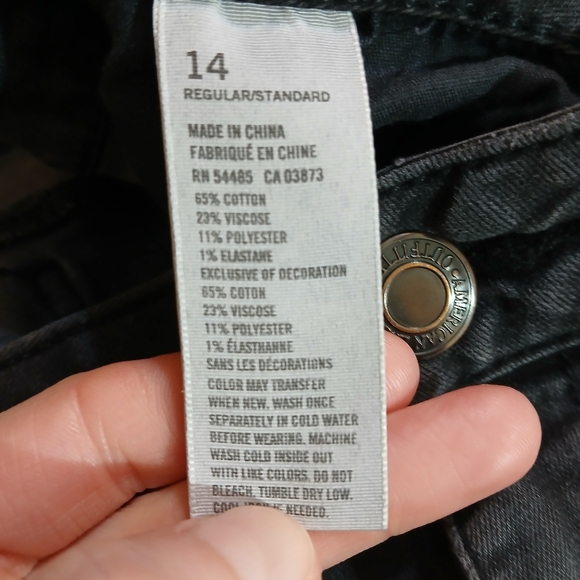 American Eagle Black Distressed Jegging Jeans 14 - Picture 4 of 9